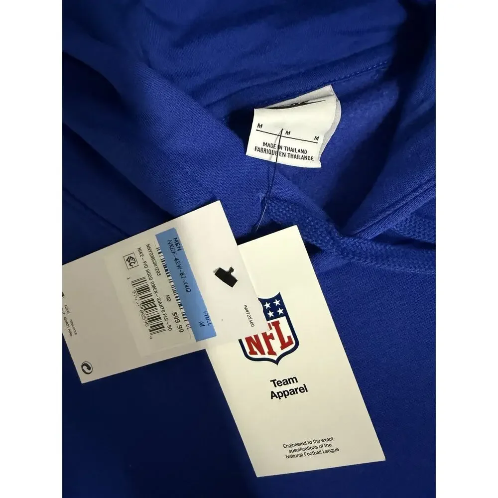 NWT Nike Men's New York Giants G-Men Local Fleece Pullover Hoodie Medium Royal - Picture 3 of 9